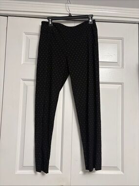 Zac & Rachel Black slacks with Gold Micro-Dot Pattern